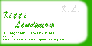 kitti lindwurm business card